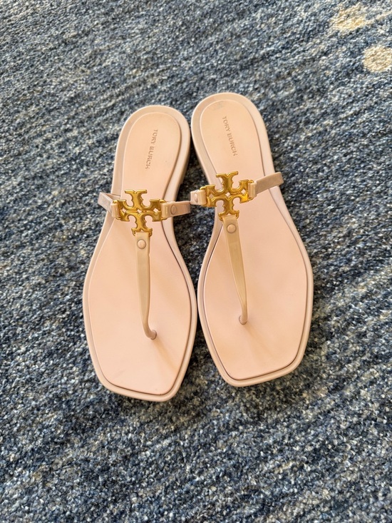 Tory Burch Shoes - Tory Burch Blush Sandals with Gold Logo